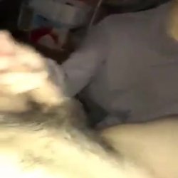 Cute GF gives blowjob and takes cum in mouth